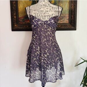 Victoria’s Secret y2k Leopard Print Slip Dress